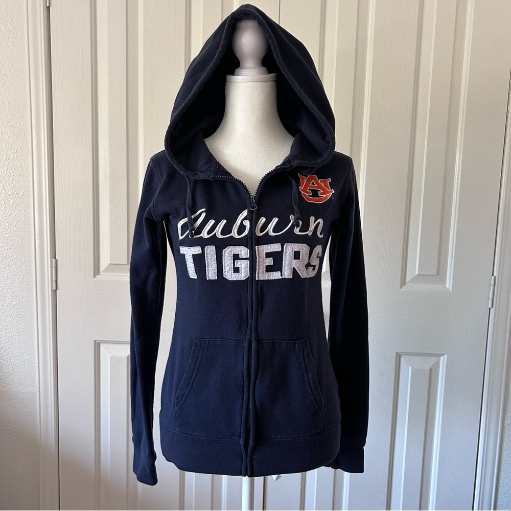AU Auburn Tigers Full Zip Embroidered Hoodie Jacket ~ Women’s Size Small